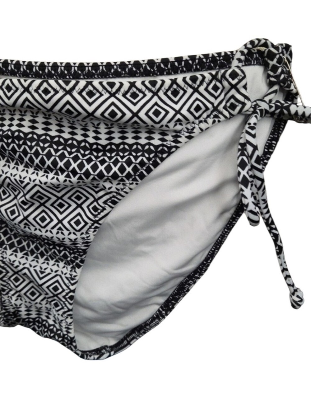 Victoria's Secret Black & White Geometric Tie-Side Bikini - Picture 4 of 6